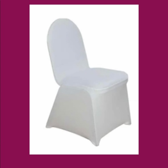 lot of 17, Chair Cover w/foot pocket, white, stretch spandex, sleek/stylish - Picture 2 of 7